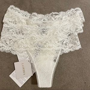 La Perla panties pack of 4 white